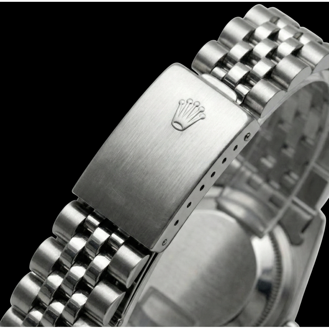 White Roman Dial Rolex Ladies Bracelet Date Just Natural Earth Mined Diamond Bezel