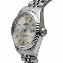 White Stick Dial Rolex Date Just Ss Watch Fluted Bezel Datejust