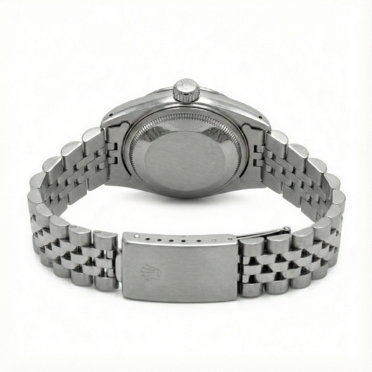 White Stick Dial Rolex Date Just Ss Watch Fluted Bezel Datejust