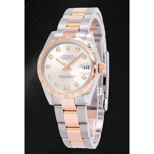 Women 178341 Datejust 31mm Rolex Silver MOP Diamond Watch