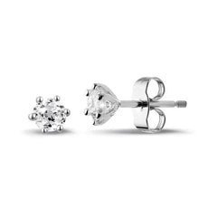 Women 2.50 Ct Real Round Cut Diamonds Studs Earring 14K White Gold
