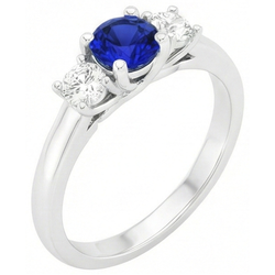 Natural Sapphire Ring 1.50ct - White Gold 14K