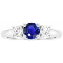 natural round sapphire 1.50ct ring side angle