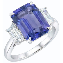 natural emerald sapphire 4ct ring side angle