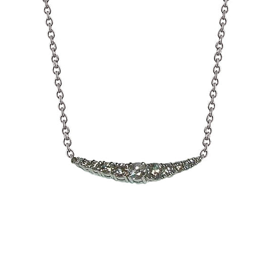 Women 3.7 Carats Real Diamond Necklace Pendant White Gold 14K New