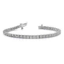 Women 6.75 Ct Round Cut Natural Diamond Double Link Tennis Bracelet White Gold