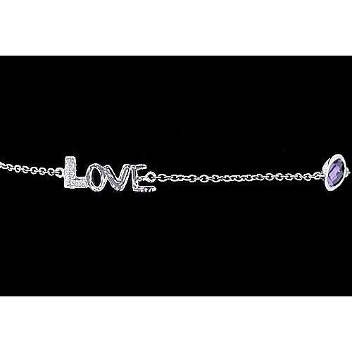 Women Bracelet Natural Diamond 1.50 Carats Love