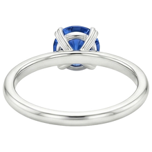 Women Engagement Ring 2 Carats New White Gold Solitaire Blue Sapphire