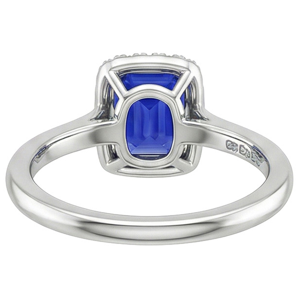 natural emerald sapphire 4ct ring top view