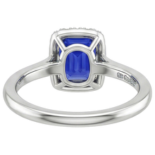 natural emerald sapphire 4ct ring top view