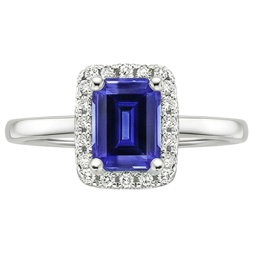 natural emerald sapphire 4ct ring profile view