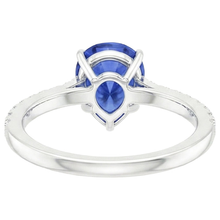 natural round sapphire 4ct ring side angle