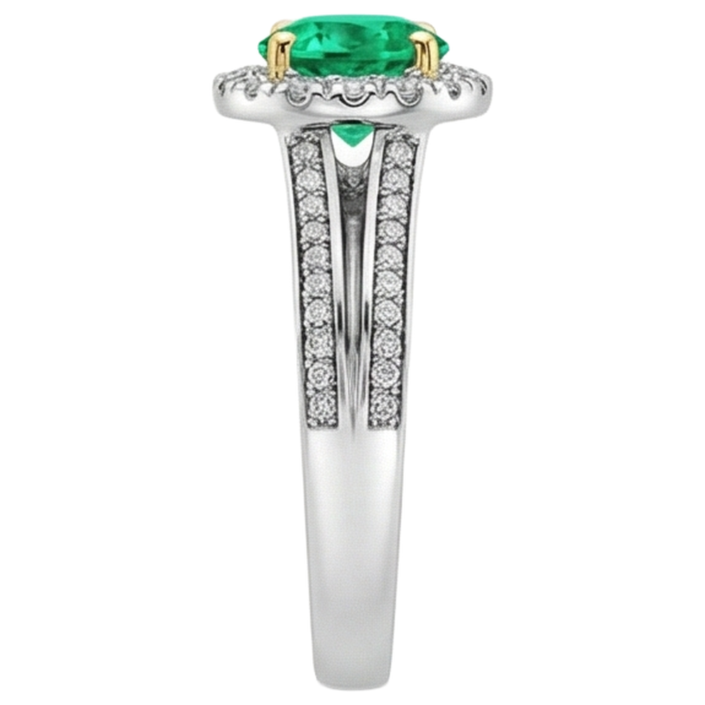 Bespoke Precious Stone Ring 1 ct – profile view