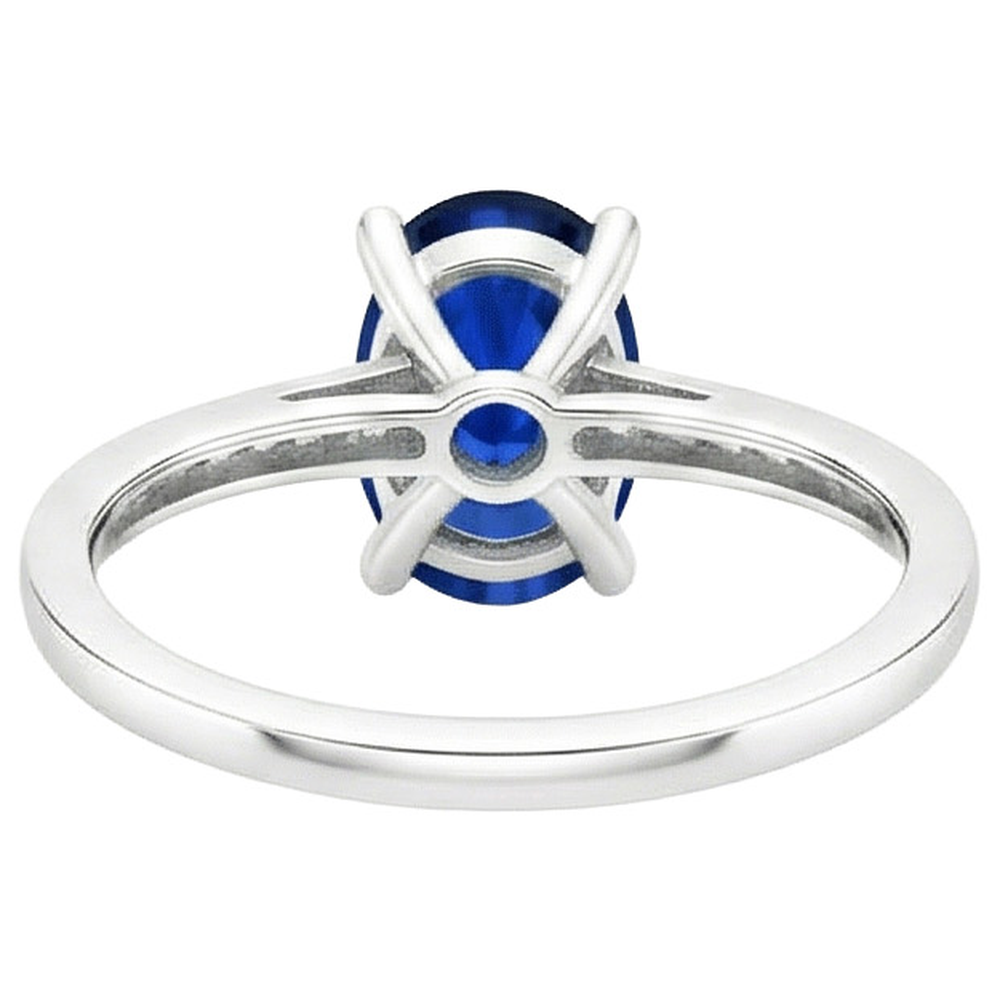 natural round sapphire 5ct ring side angle