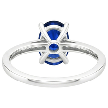 natural round sapphire 5ct ring side angle