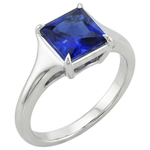 natural princess sapphire 5ct ring side angle