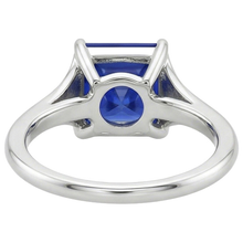 natural princess sapphire 5ct ring close up detail
