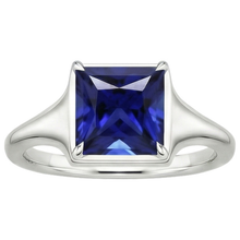 natural princess sapphire 5ct ring profile view