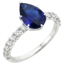 natural round sapphire 7.25ct ring side angle