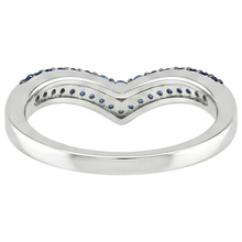 natural round sapphire 2ct ring profile view