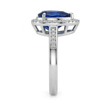 natural round sapphire 3ct ring top view