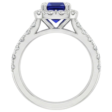 natural emerald sapphire 5ct ring side angle