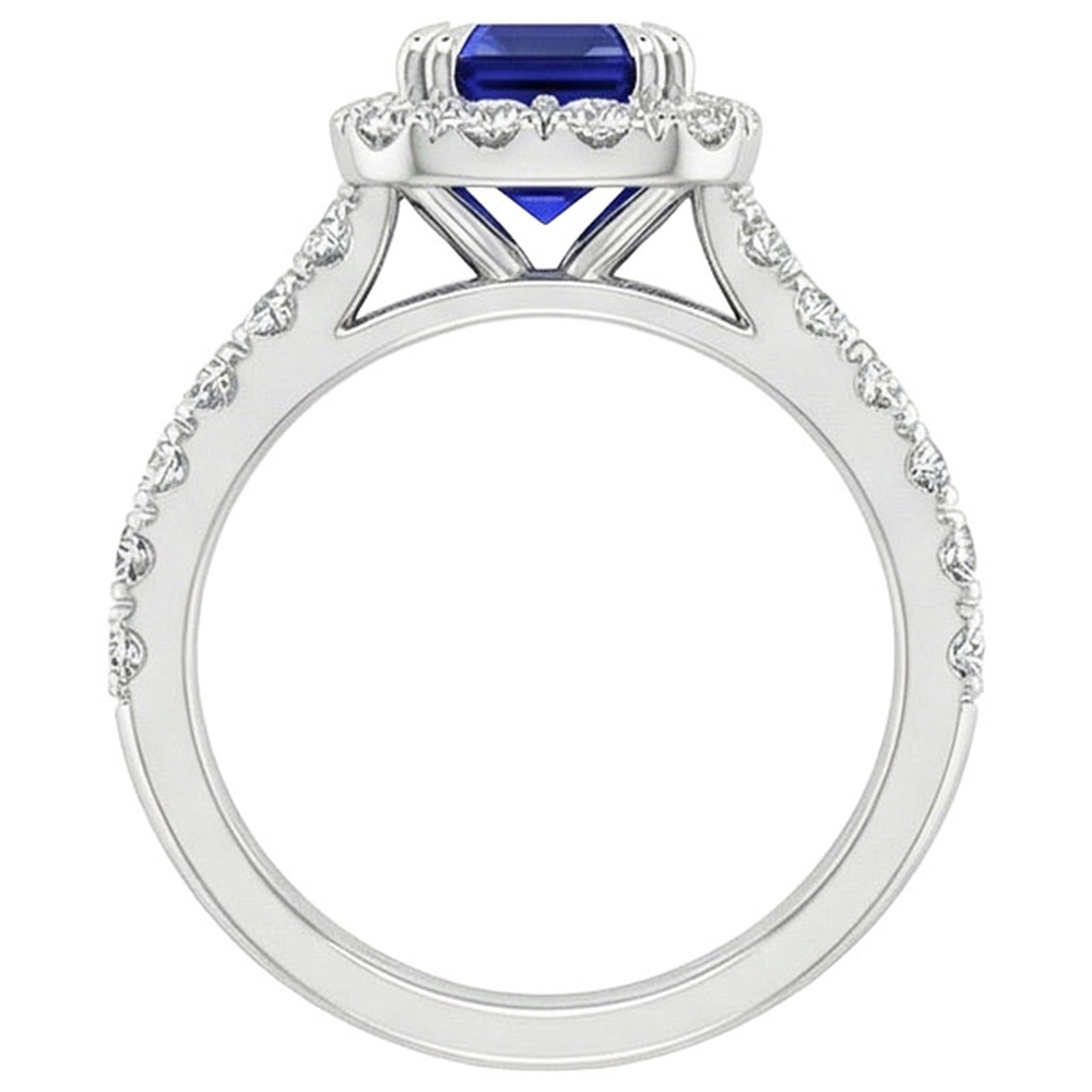 natural emerald sapphire 5ct ring side angle