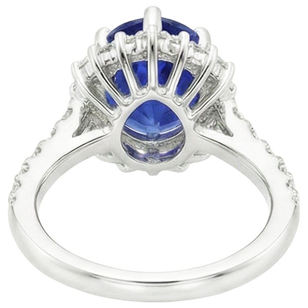 natural round sapphire 5ct ring side angle