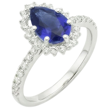 natural round sapphire 5ct ring top view