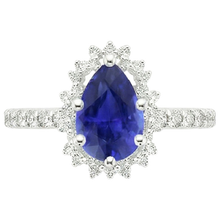 natural round sapphire 5ct ring profile view