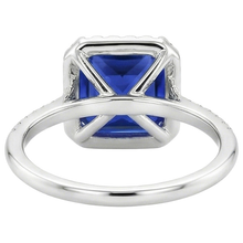 natural round sapphire 5.50ct ring side angle