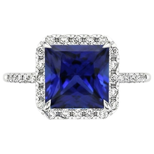 natural round sapphire 5.50ct ring profile view