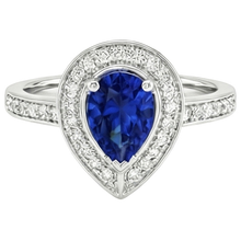 Women Halo Ring Sri Lankan Sapphire With Channel Set Natural Earth Mined DIAMOND ( NOT LAB GROWN )s 3 Carats