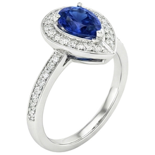Women Halo Ring Sri Lankan Sapphire With Channel Set Natural Earth Mined DIAMOND ( NOT LAB GROWN )s 3 Carats