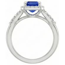 natural emerald sapphire 4ct ring on white background