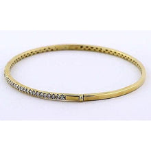 Women Natural Diamond Bangle 5 Carats Yellow Gold 14K Jewelry New