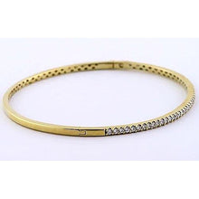 Women Natural Diamond Bangle 5 Carats Yellow Gold 14K Jewelry New