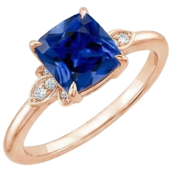 Natural Sapphire Ring 2.50ct - Rose Gold 14K