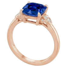 natural round sapphire 2.50ct ring close up detail
