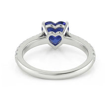 Women Natural Earth Mined Diamond Jewellery Gold Sapphire Ring Cathedral Setting 2.50 Carats