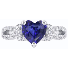 natural round sapphire 3ct ring side angle
