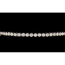 Women Real Diamond Bracelet 5 Carats Bezel Set Yellow Gold New