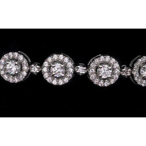 Women Real Diamond Bracelet 7 Carats Prong Set Jewelry New