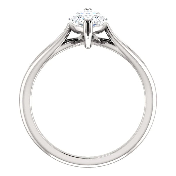 Women Real Diamond Solitaire Engagement Ring 2.50 Carats Split Shank