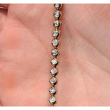 Women Real Diamond Tennis Bracelet Round Jewelry New