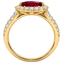 Women Red Marquise Cut Ruby Natural Earth Mined Diamond Ring 3.50 Carats Yellow Gold 14K