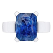 natural radiant sapphire 1.50ct ring side angle