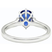 natural pear sapphire 2ct ring close up detail