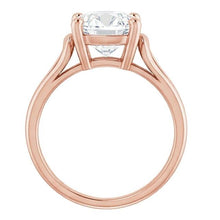 natural round diamond 3.50ct ring top view