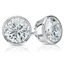 Women Studs Earring 4.00 Carats Natural Diamonds Gold White 14K New